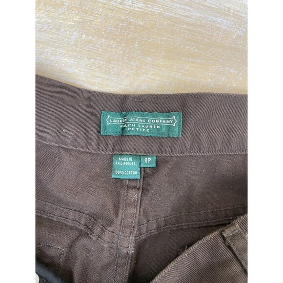 Vtg Ralph Lauren Jeans Company Petite Women’s 100% Cotton Brown Capri Pants 8P - Picture 4 of 11